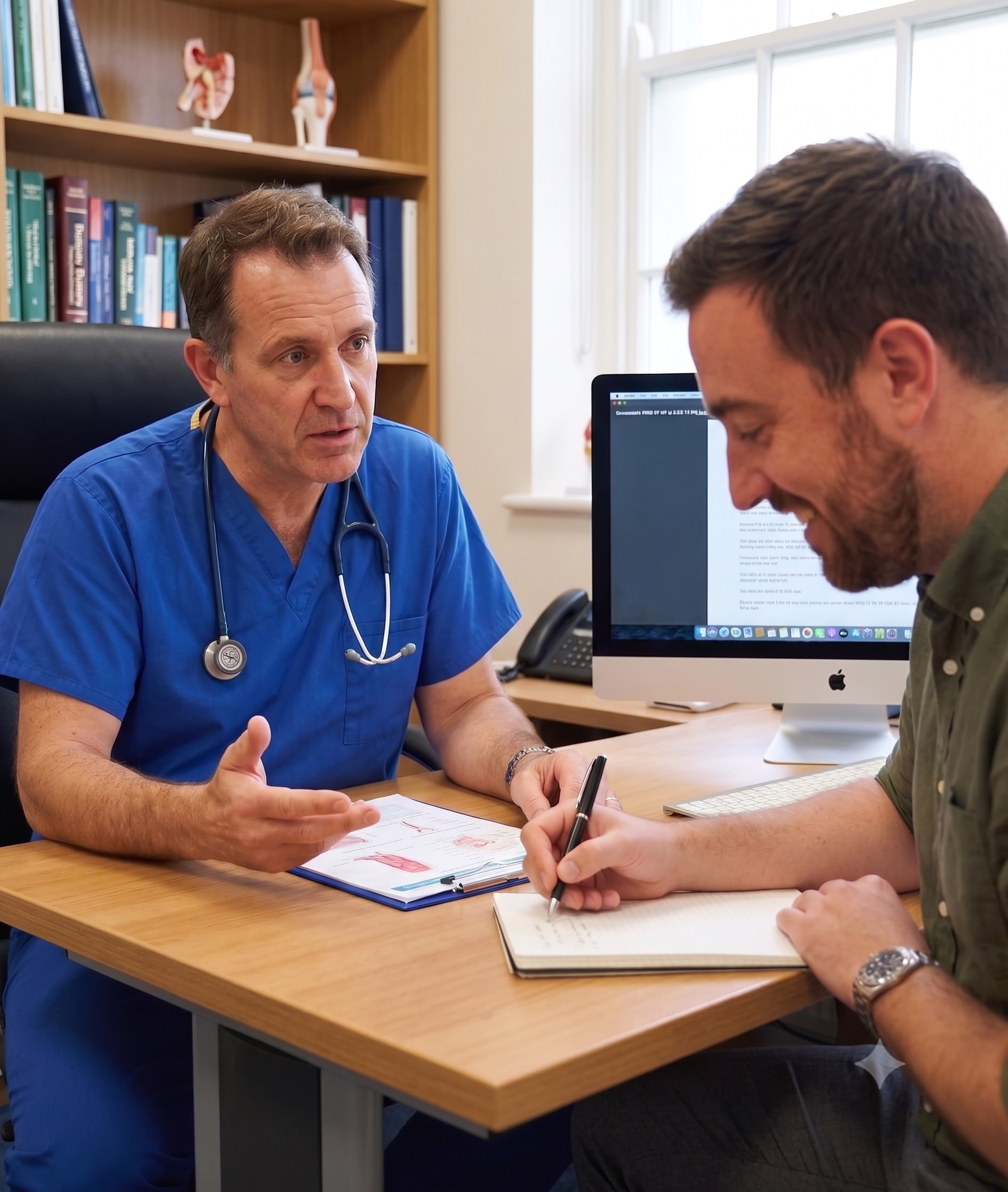 Andy meeting with a client